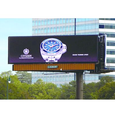 高明るさ 屋外 LED 広告画面 P10 建物 搭載 HD 掲示板