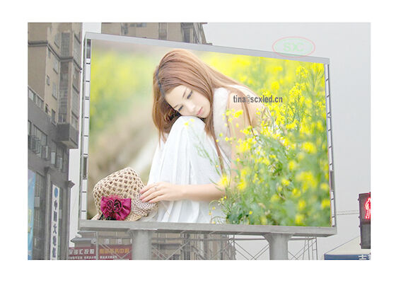 SMD IP65 屋外フルカラーLEDディスプレイ P10 建物広告LED掲示板
