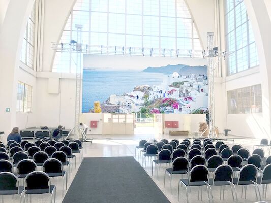 P4.81 ディスプレイパネル 教会用 レンタル 結婚式 舞台 背景 ビデオ 壁 500*1000 室内 LED スクリーン