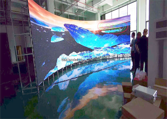 中国 高品質 LED ビデオ 壁 P3.91 屋内 カーブスクリーン スーパーマーケット