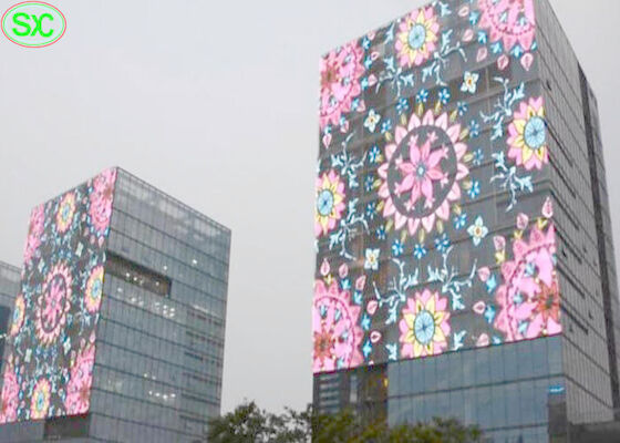 商業用1R1G1B 透明LEDテレビ画面 1000mmx1000mmケースサイズ