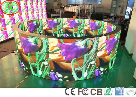 フルカラー 360度シリンダー LEDディスプレイ 屋外 柱曲線 画面 広告 掲示板