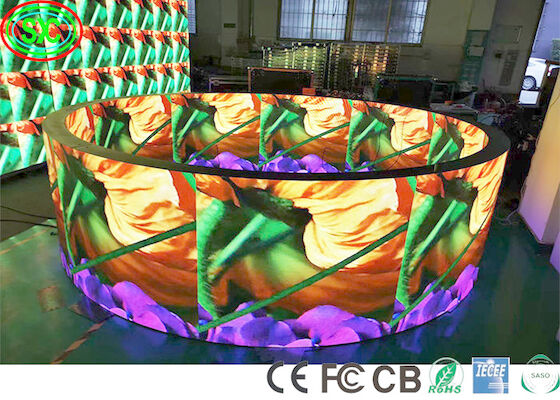フルカラー 360度シリンダー LEDディスプレイ 屋外 柱曲線 画面 広告 掲示板