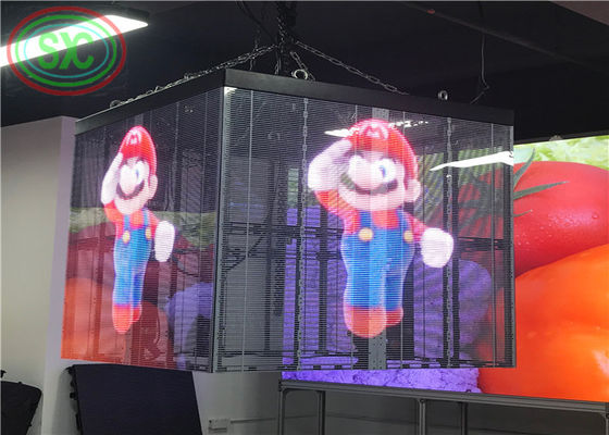 キャビネット重量6.2kg透明LEDビデオウォール