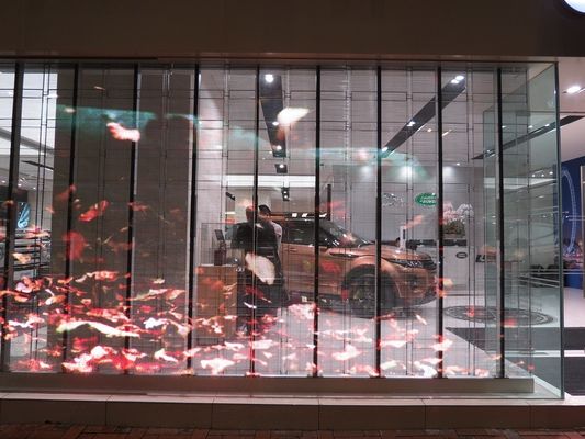 プラスチック素材 超薄型フルカラーLED画面 透明なビデオ壁 SMD2121LEDランプを装備