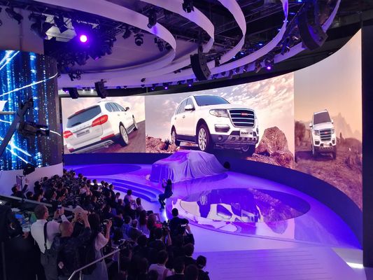 カーブド・インドアLEDディスプレイ パネル ビデオパネルソリューション P3.91/P4.81 室内フルカラーLEDディスプレイ
