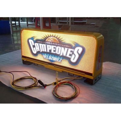 屋外 フルカラーP5 LEDディスプレイ 車の屋根 広告 標識 ダブルサイド タクシートップ