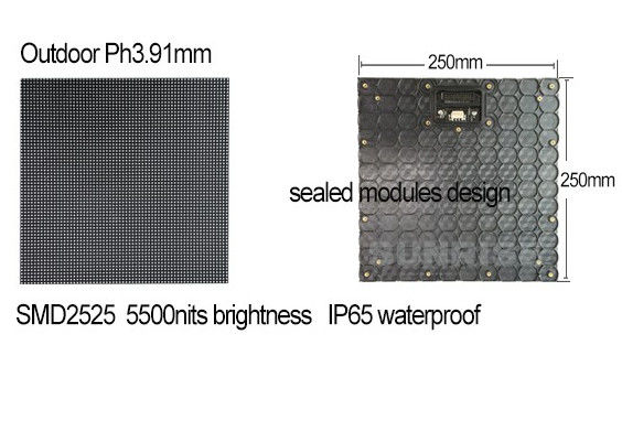 屋外フルカラー P3.91 LED スクリーンレンタル 4G 500mm x 500mm キャビネット 3840Hz P1.25 COB