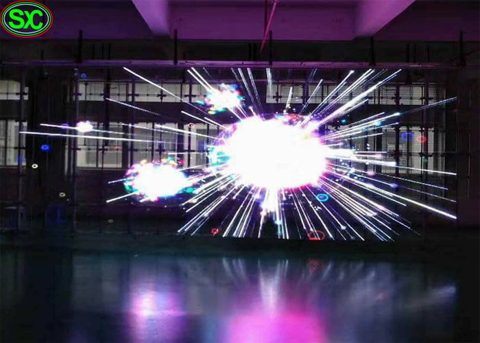 P3.91は鉛ガラススクリーンのHd屋外RGBの透明なビデオ ガラスを導いたスクリーンを