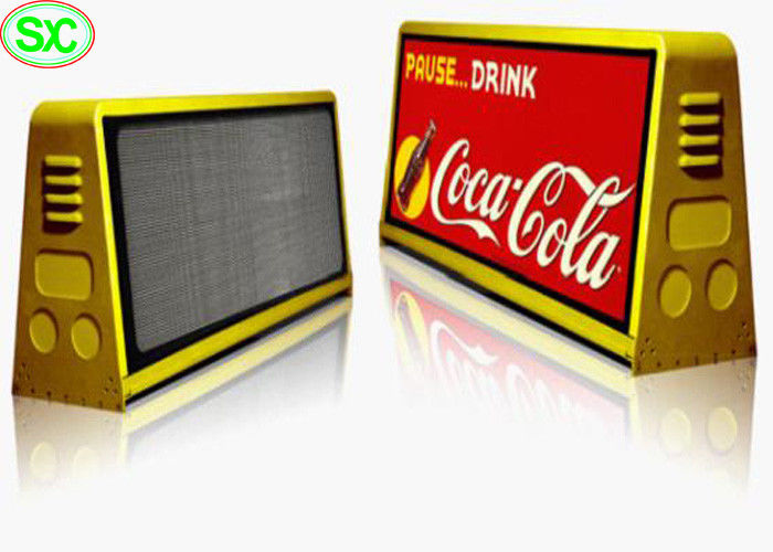 ビデオP4車LEDの上のビデオ印の表示タクシーの屋根LEDの印3G WIFI