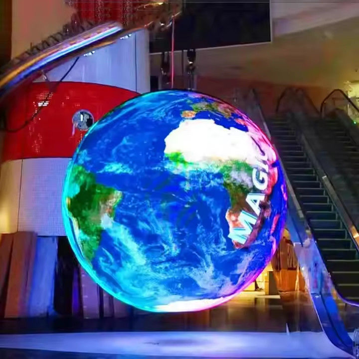 P3.91mm フルカラー屋外コラム球形LEDディスプレイ画面