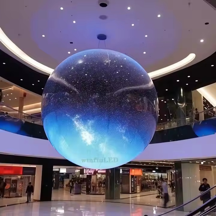 P3.91 360° 屋外 フルカラー コラム スフィア LED ディスプレイ 画面 建物 掲示板