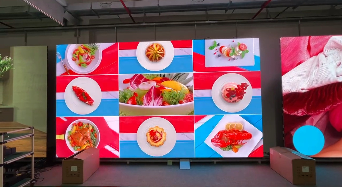 RGB P2.6 室内型 鋳型 アルミ フル カラー LED ディスプレイ レンタル 3840HZ HD ビデオ 画面 250*250MM