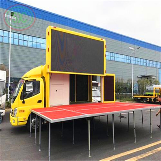 組み立て簡単ランプモバイルトラックLEDディスプレイ、鉄またはアルミニウムキャビネット付き