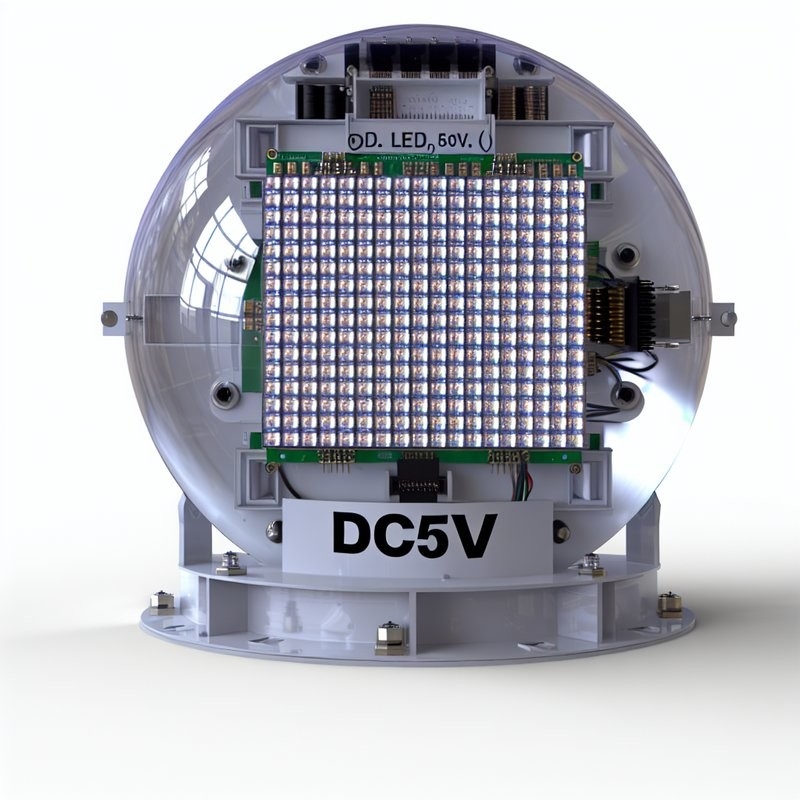 DC5V ボール型 LED ディスプレイ：ビデオ/テキスト/画像表示ニーズに最適な選択肢