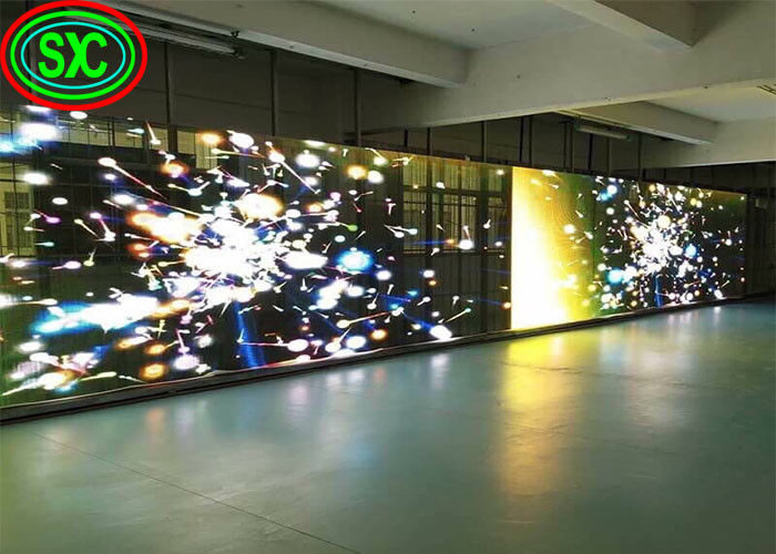 フルカラーHD 柔軟性 4000cd/sqm 透明LEDパネル 透明LED画面