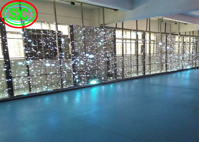広告パネル エピスターチップ 透明 LEDカーテン 画面 透明 LED画面 透明ガラス LEDディスプレイ