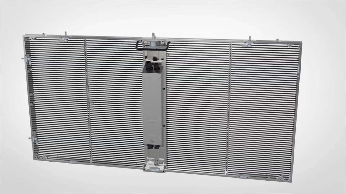 屋内用 500*1000mm 商用ガラスメッシュ 透明型LED画面 P3.91-7.82 全色
