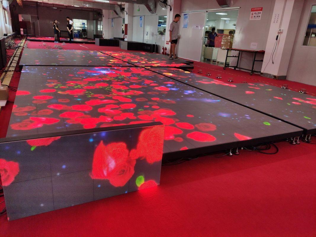 フルカラー P4.81 室内 ディスコパーティー イベント ポータブル パネル エンターテイメント LED ダンスフロア パネル