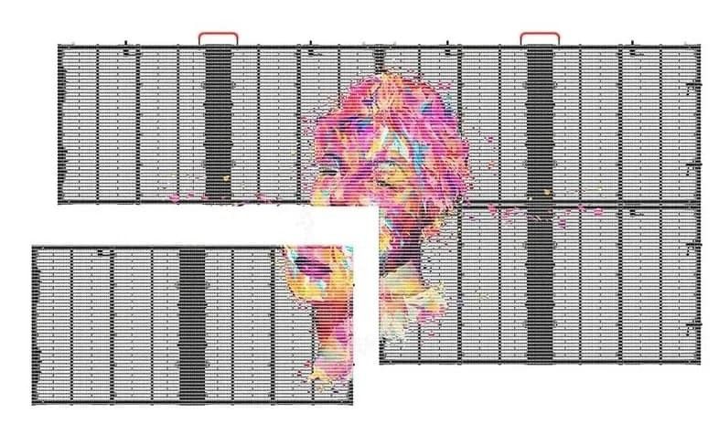 P3.91-7.82mm 透明LEDスクリーン 屋内 1500nits SMD ビデオウォール