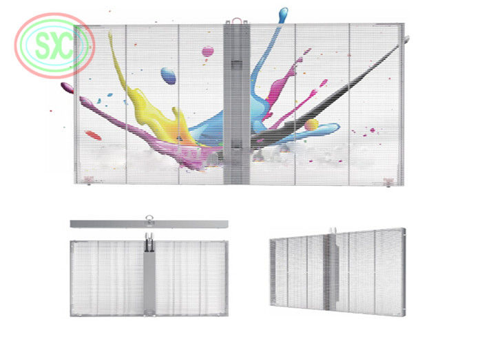 アルミキャビネット素材 透明LEDディスプレイ G7.82-7.82 パフォーマンス用