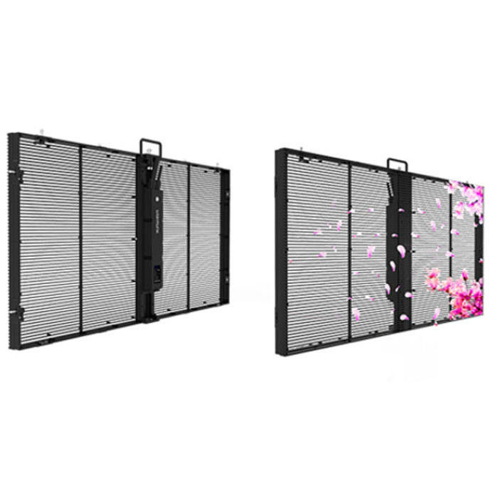 P3.91-7.82mm 室内広告用透明LEDスクリーン