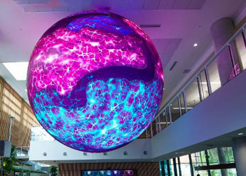 360° 室外 フルカラー コラム スフィア LED ディスプレイ スクリーン 建物 掲示板