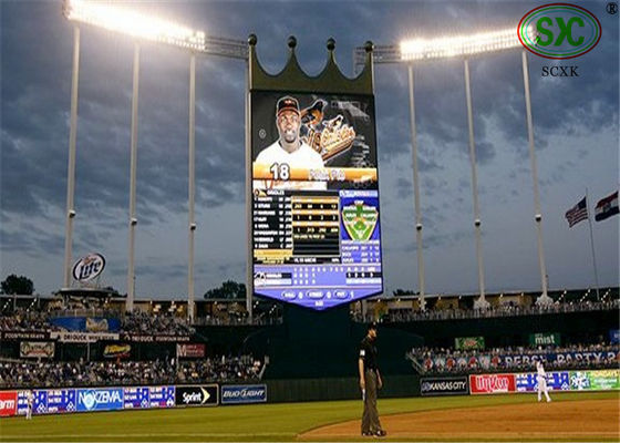 防水フル カラーの屋外 LED スクリーン 6500K - 9500K 高い明るさ、導かれた印