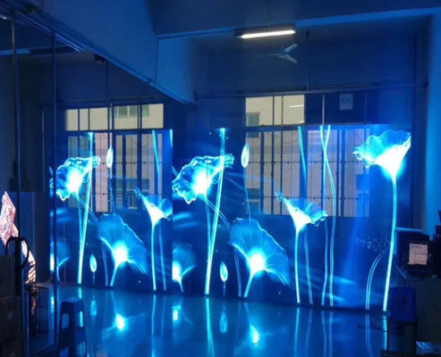 軽量透明LEDビデオウォール 0.2KG/PC モジュールの重量 6.2kg キャビネットの重量 あなたの要件