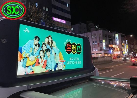 屋外 フルカラー ダブルサイドタクシー P5 広告 LEDディスプレイ 車屋根サイン 防水