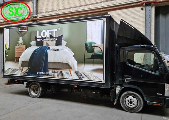 屋外防水LED広告トラックディスプレイP6 高明るさ エピスターチップ