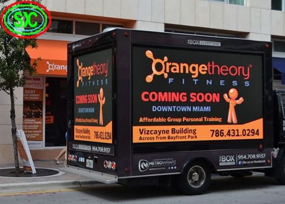 アウトドアフルカラーモバイル広告 トラックバン トレーラー LEDディスプレイ 6mm ピクセルと 192*192mm モジュールサイズ