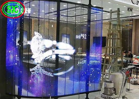 お買い得 SMD2121 透明 LED スクリーン フルカラー 広告 ウィンドウ サイネージ LED 透明ディスプレイ オンライン