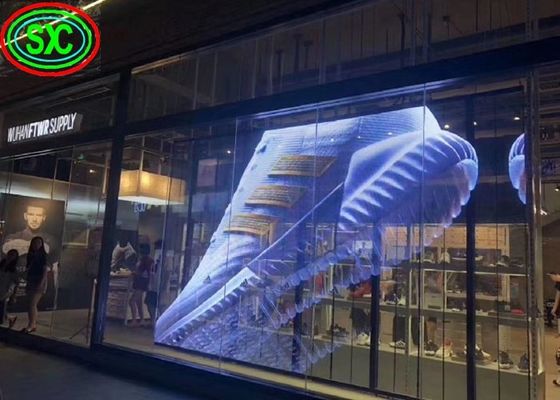 お買い得 屋外の透明なLEDスクリーン ガラスP3.91はアルミニウム キャビネット材料ダイ カストの オンライン
