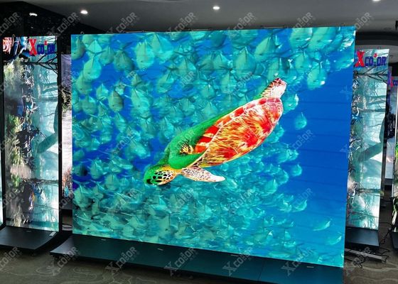 お買い得 超クリア 大きいステージ画面 フルカラー P3.91 高リフレッシュレート 3840HZ の透明 LED スクリーン オンライン