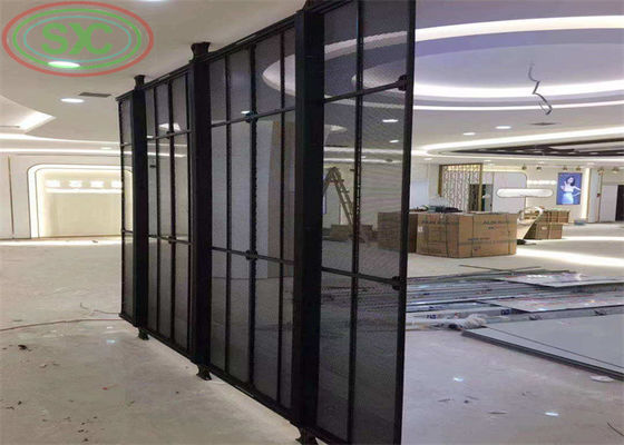 防水透明LEDスクリーン IP43等級 軽量アルミキャビネット 0.2KG/PC モジュール重量