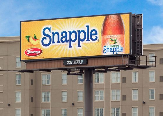 屋外広告ソリューション向け、防水広告LEDスクリーン 120° / 60° 視野角、高画素密度 62500/m2