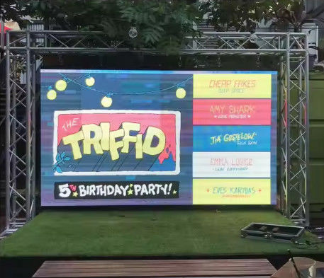 防水 IP65 1/20S 駆動モード 屋外フルカラー LED ディスプレイ 250000dots/sqm ドット密度 5V/40A スイッチング電源負荷