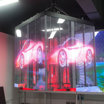 お買い得 LED透明スクリーンアイテム SMD2121型の透明LEDビデオウォール オンライン