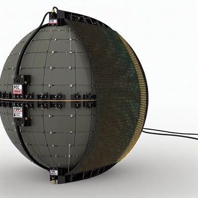 FCC認証とビデオ/テキスト/画像表示機能を備えたDC5V電圧球体LEDスクリーン