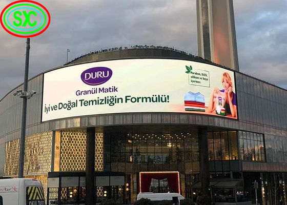 カーブドアウトドアLED広告ディスプレイ,P6LEDパネル,フルカラー20WインダースフルカラーLEDディスプレイ