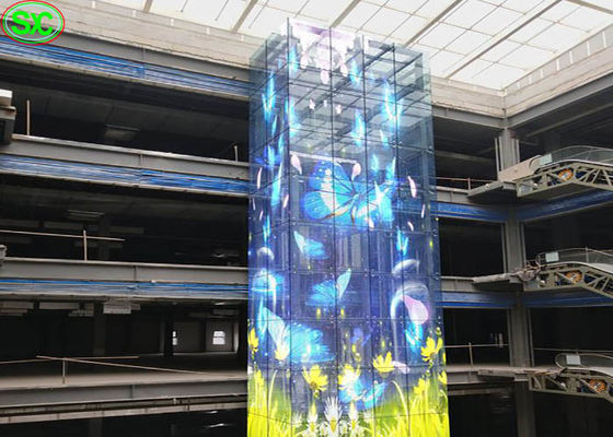 P3.9 P7.8の屋内5000cd/m2透明な導かれたスクリーン