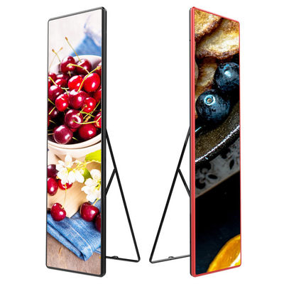 お買い得 室内 フルカラー P2.5 高厚さ 2500cd/m2 床立 LEDポスタースクリーン オンライン