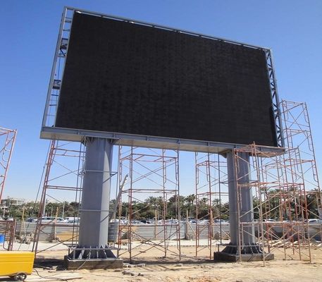 お買い得 大型屋外フルカラー 防水 P10 広告 LED 掲示板 柱付き オンライン