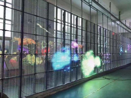 お買い得 透明な屋内透明なLED表示フル カラーLED広告スクリーンの壁P3.91 オンライン