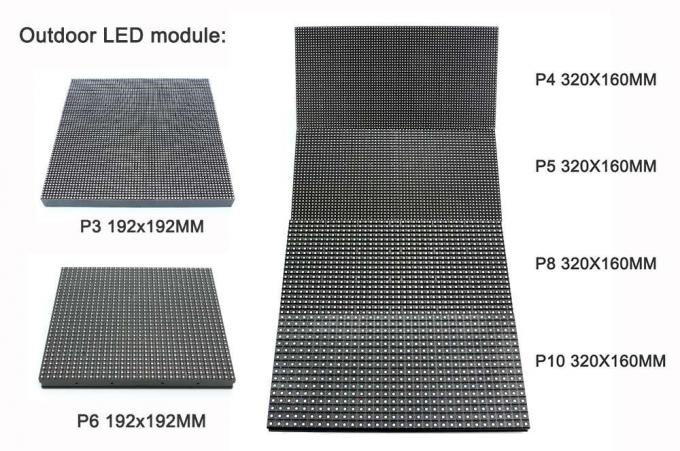 屋外 フルカラー 高明るさ 大きなLED画面 P5 640*640mm 固定広告LED掲示板 0