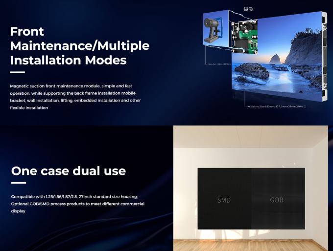 ノバ・スター制御システム 600*337.5mm 投光型アルミ製 小幅LEDスクリーン P0.9 P1.25 P1.56 16 9 5