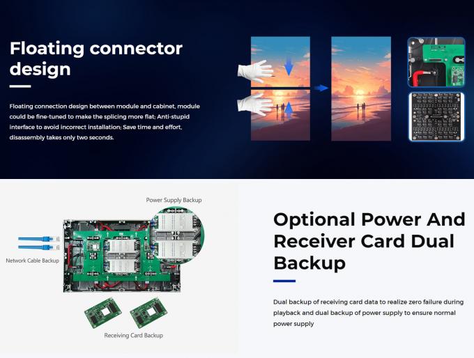 ノバ・スター制御システム 600*337.5mm 投光型アルミ製 小幅LEDスクリーン P0.9 P1.25 P1.56 16 9 6